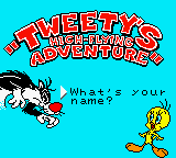 Tweety's High-Flying Adventure (USA) Title Screen